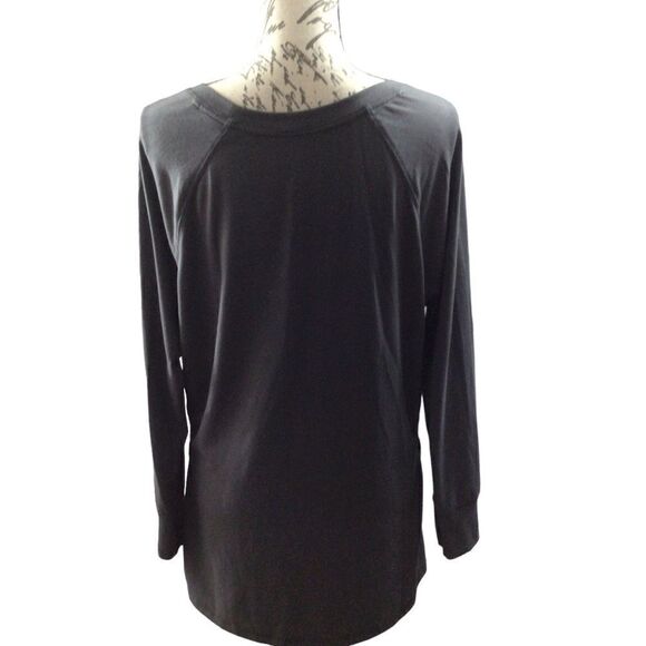 Woman’s Gray State Of Mine Side Split Long Sleeve Fall T-Shirt Size Medium - Picture 4 of 7